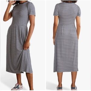 Boden • Black and White Striped Lucinda Dress • size 8